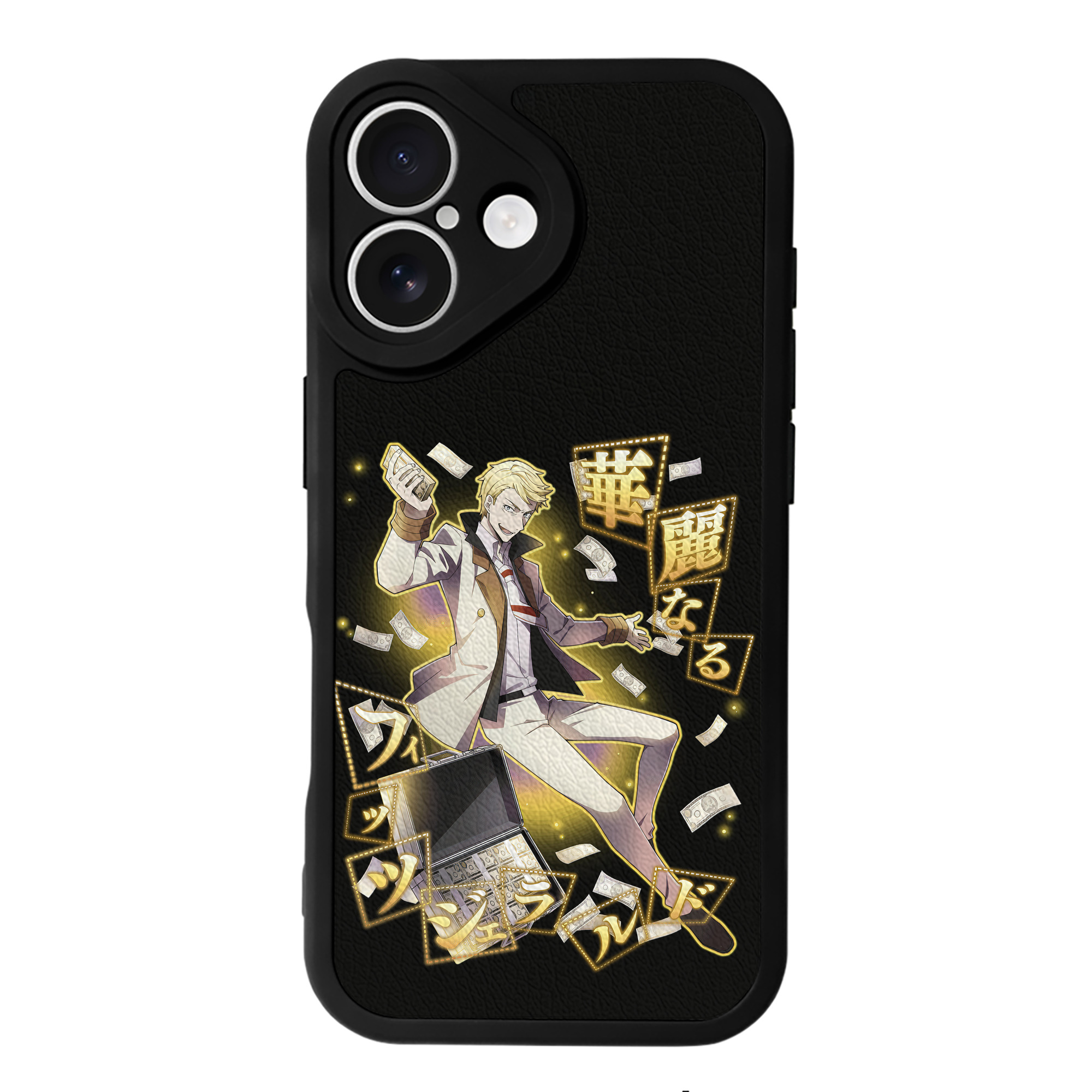 （画像用） 文豪ストレイドッグス Bungo Stray Dogs 【iPhone 16シリーズ対応】シリコンスマホケース（レザー調） 材質：シリコン